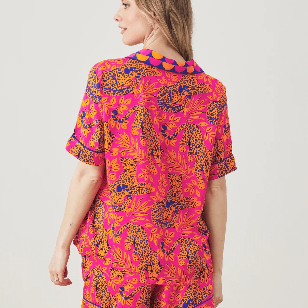 Printfresh Satin Sleep Shirt In City Cats - Picture 2 of 4